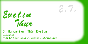 evelin thur business card